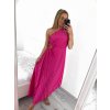 Šaty dlouhé společenské elegantní bez rukávu saténové skládané dámské (S/M ONE SIZE) ITALSKÁ MÓDA IMM23M5790/DU (Velikost S/M/L, Barva béžová)