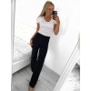 Kalhoty elegantní dlouhé dámské (S/M ONE SIZE) ITALSKÁ MÓDA IMPGM238021/DU (Velikost S/M/L, Barva Černá)