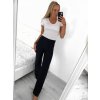 Kalhoty elegantní dlouhé dámské (S/M ONE SIZE) ITALSKÁ MÓDA IMPGM238021/DU (Velikost S/M/L, Barva Černá)