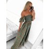 Šaty dlouhé letní carmen krátký rukáv dámské (S/M ONE SIZE) INDICKÁ MÓDA IMM237609/DU (Velikost S/M/L, Barva růžová)