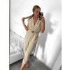 Overal dlouhý bez rukávu dámský (S/M ONE SIZE) ITALSKÁ MÓDA IMPGM231841/DU (Velikost S/M/L, Barva béžová)