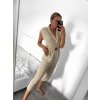 Overal dlouhý bez rukávu dámský (S/M ONE SIZE) ITALSKÁ MÓDA IMPGM231841/DU (Velikost S/M/L, Barva béžová)