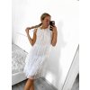 Šaty letní bez rukávu dámské (S/M/L ONE SIZE) ITALSKá MODA IMS23001/DU (Velikost M/L, Barva béžová)
