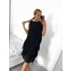 Šaty letní bez rukávu dámské (S/M/L ONE SIZE) ITALSKá MODA IMS23001/DU (Velikost M/L, Barva béžová)