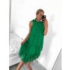 Šaty letní bez rukávu dámské (S/M/L ONE SIZE) ITALSKá MODA IMS23001/DU (Velikost M/L, Barva béžová)