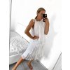 Šaty letní bez rukávu dámské (S/M/L ONE SIZE) ITALSKá MODA IMS23001/DU (Velikost M/L, Barva béžová)