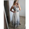 Šaty dlouhé elegantní bez rukávu dámské (S/M ONE SIZE) ITALSKá MODA IM323050/DU (Velikost S/M/L, Barva bílá)