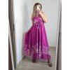 Šaty dlouhé elegantní bez rukávu dámské (S/M ONE SIZE) ITALSKá MODA IM323050/DU (Velikost S/M/L, Barva bílá)