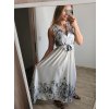 Šaty dlouhé elegantní bez rukávu dámské (S/M ONE SIZE) ITALSKá MODA IM323050/DU (Velikost S/M/L, Barva bílá)
