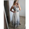 Šaty dlouhé elegantní bez rukávu dámské (S/M ONE SIZE) ITALSKá MODA IM323050/DU (Velikost S/M/L, Barva bílá)