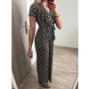 Šaty dlouhé letní krátký rukáv dámské (S/M ONE SIZE) ITALSKá MóDA IM323101/DU (Velikost S/M/L, Barva Černo-bílá)