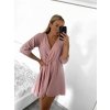 Šaty mušelínové letní  dlouhý rukáv dámské (S/M ONE SIZE) ITALSKÁ MÓDA IMWGG232616/DU (Velikost S/M/L, Barva bílá)