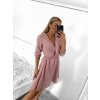 Šaty mušelínové letní  dlouhý rukáv dámské (S/M ONE SIZE) ITALSKÁ MÓDA IMWGG232616/DU (Velikost S/M/L, Barva bílá)