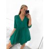 Šaty mušelínové letní  dlouhý rukáv dámské (S/M ONE SIZE) ITALSKÁ MÓDA IMWGG232616/DU (Velikost S/M/L, Barva bílá)