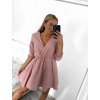 Šaty mušelínové letní  dlouhý rukáv dámské (S/M ONE SIZE) ITALSKÁ MÓDA IMWGG232616/DU (Velikost S/M/L, Barva bílá)