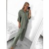Souprava kalhoty dlouhé a košile dlouhý rukáv dámská nadrozměr (L/XL/2XL ONE SIZE) POLSKÁ MÓDA IMWT23BELLA/DU