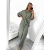 Souprava kalhoty dlouhé a košile dlouhý rukáv dámská nadrozměr (L/XL/2XL ONE SIZE) POLSKÁ MÓDA IMWT23BELLA/DU