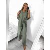 Souprava kalhoty dlouhé a košile dlouhý rukáv dámská nadrozměr (L/XL/2XL ONE SIZE) POLSKÁ MÓDA IMWT23BELLA/DU