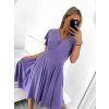 Šaty elegantní krátký rukáv dámské (S/M ONE SIZE) ITALSKá MóDA IM923010/DU (Velikost S/M/L, Barva béžová)