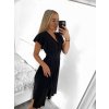 Šaty elegantní krátký rukáv dámské (S/M ONE SIZE) ITALSKá MóDA IM923010/DU (Velikost S/M/L, Barva béžová)