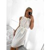 Šaty elegantní letní bez rukávu dámské (S/M ONE SIZE) ITALSKÁ MÓDA IM923011/DU (Velikost S/M/L, Barva béžová)
