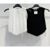 Souprava letní croptop bez rukávu a sukně dámská (S/M ONE SIZE) ITALSKÁ MÓDA IMPMD236188/DU (Velikost S/M/L, Barva Černá)