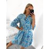 Šaty španělské letní 3/4 rukáv dámské (S/M/L/XL ONE SIZE) INDICKÁ MÓDA IMPEM22R9616/DUR (Velikost M/L, Barva Černo-bílá)