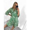 Šaty španělské letní 3/4 rukáv dámské (S/M/L/XL ONE SIZE) INDICKÁ MÓDA IMPEM22R9616/DUR (Velikost M/L, Barva Černo-bílá)