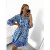 Šaty španělské letní 3/4 rukáv dámské (S/M/L/XL ONE SIZE) INDICKÁ MÓDA IMPEM22R9616/DUR (Velikost M/L, Barva Černo-bílá)