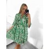 Šaty španělské letní 3/4 rukáv dámské (S/M/L/XL ONE SIZE) INDICKÁ MÓDA IMPEM22R9616/DUR (Velikost M/L, Barva Černo-bílá)