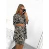 Šaty španělské letní 3/4 rukáv dámské (S/M/L/XL ONE SIZE) INDICKÁ MÓDA IMPEM22R9616/DUR (Velikost M/L, Barva Černo-bílá)
