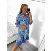 Šaty španělské letní 3/4 rukáv dámské (S/M/L/XL ONE SIZE) INDICKÁ MÓDA IMPEM22R9616/DUR (Velikost M/L, Barva Černo-bílá)