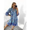 Šaty španělské letní 3/4 rukáv dámské (S/M/L/XL ONE SIZE) INDICKÁ MÓDA IMPEM22R9616/DUR (Velikost M/L, Barva Černo-bílá)