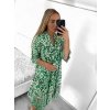 Šaty španělské letní 3/4 rukáv dámské (S/M/L/XL ONE SIZE) INDICKÁ MÓDA IMPEM22R9616/DUR (Velikost M/L, Barva Černo-bílá)