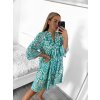 Šaty španělské letní 3/4 rukáv dámské (S/M/L/XL ONE SIZE) INDICKÁ MÓDA IMPEM22R9616/DUR (Velikost M/L, Barva Černo-bílá)