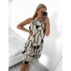 Šaty letní bez rukávu dámské (L/XL ONE SIZE) ITALSKÁ MÓDA IMPEM23C4192/DU (Velikost L/XL, Barva bílá)