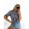 Košile oversize 3/4 rukáv dámské (S/M ONE SIZE) ITALSKÁ MÓDA IMPSH2221253/DU