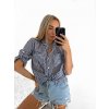 Košile oversize 3/4 rukáv dámské (S/M ONE SIZE) ITALSKÁ MÓDA IMPSH2221253/DU