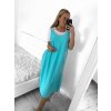 Šaty letní dlouhé na ramínka s tričkem dámské (S/M ONE SIZE) ITALSKá MóDA IM423400/DU