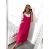 Šaty letní dlouhé na ramínka s tričkem dámské (S/M ONE SIZE) ITALSKá MóDA IM423400/DU