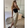 Kalhoty saténové harémky letní dlouhé dámské (S/M ONE SIZE) ITALSKÁ MÓDA IMM239535UN/DU (Velikost S/M/L, Barva béžová)