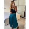 Kalhoty saténové harémky letní dlouhé dámské (S/M ONE SIZE) ITALSKÁ MÓDA IMM239535UN/DU (Velikost S/M/L, Barva béžová)