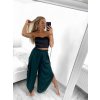 Kalhoty saténové harémky letní dlouhé dámské (S/M ONE SIZE) ITALSKÁ MÓDA IMM239535UN/DU (Velikost S/M/L, Barva béžová)