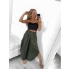 Kalhoty saténové harémky letní dlouhé dámské (S/M ONE SIZE) ITALSKÁ MÓDA IMM239535UN/DU (Velikost S/M/L, Barva béžová)