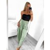 Kalhoty saténové harémky letní dlouhé dámské (S/M ONE SIZE) ITALSKÁ MÓDA IMM239535UN/DU (Velikost S/M/L, Barva béžová)
