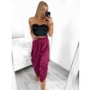 Kalhoty saténové harémky letní dlouhé dámské (S/M ONE SIZE) ITALSKÁ MÓDA IMM239535UN/DU (Velikost S/M/L, Barva béžová)