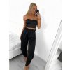 Kalhoty saténové harémky letní dlouhé dámské (S/M ONE SIZE) ITALSKÁ MÓDA IMM239535UN/DU (Velikost S/M/L, Barva béžová)