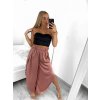 Kalhoty saténové harémky letní dlouhé dámské (S/M ONE SIZE) ITALSKÁ MÓDA IMM239535UN/DU (Velikost S/M/L, Barva béžová)