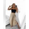 Kalhoty saténové harémky letní dlouhé dámské (S/M ONE SIZE) ITALSKÁ MÓDA IMM239535UN/DU (Velikost S/M/L, Barva béžová)