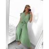 Overal dlouhý elegantní krátký rukáv dámské (S/M ONE SIZE) ITALSKÁ MÓDA IMWCC232642/DU (Velikost S/M/L, Barva béžová)